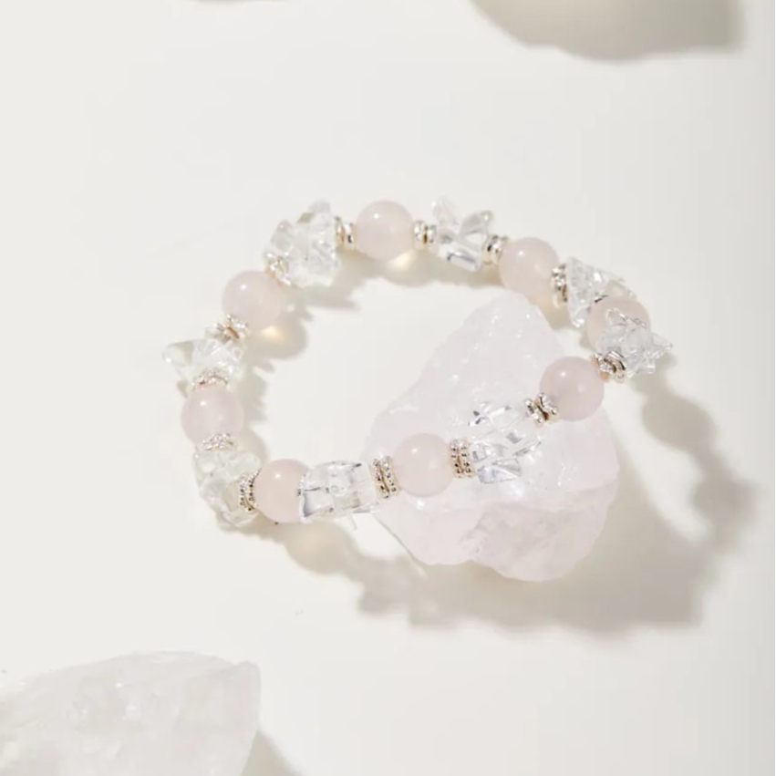 Elemental Flow Rose Quartz Bracelet
