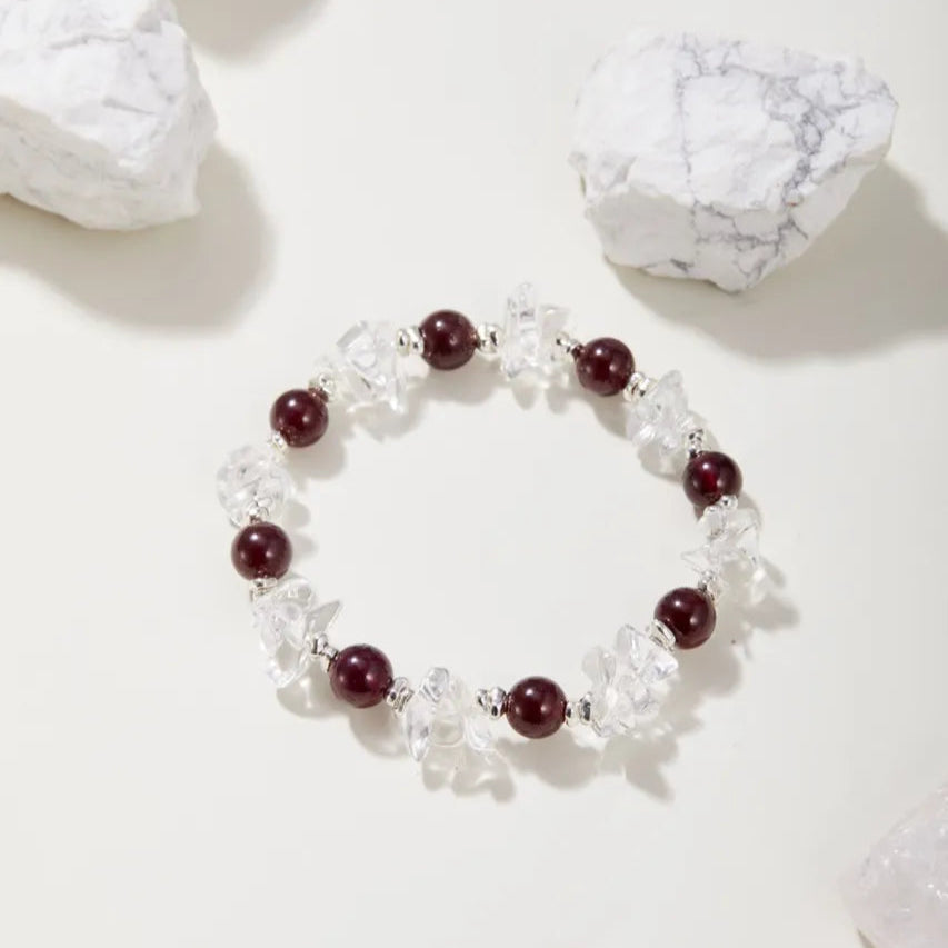 Elemental Flow Garnet Bracelet