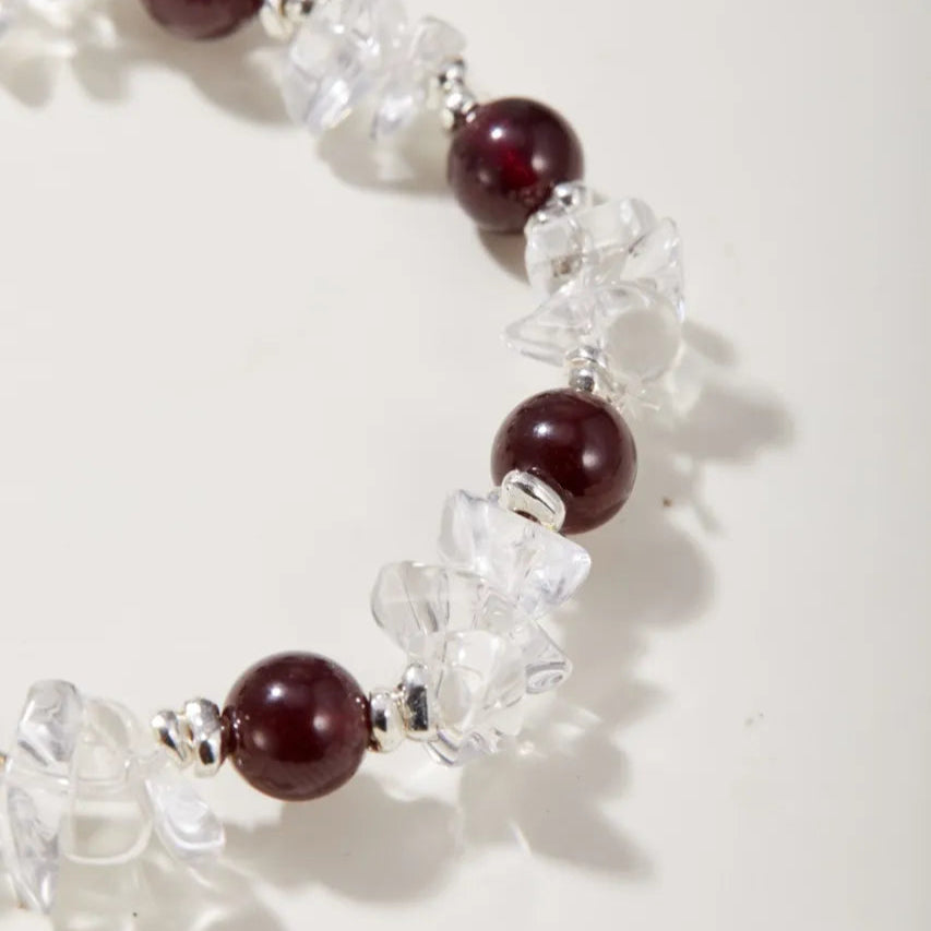 Elemental Flow Garnet Bracelet