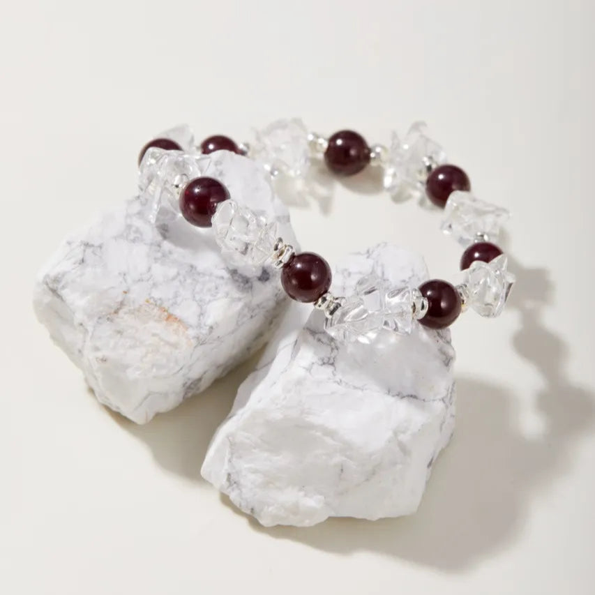 Elemental Flow Garnet Bracelet