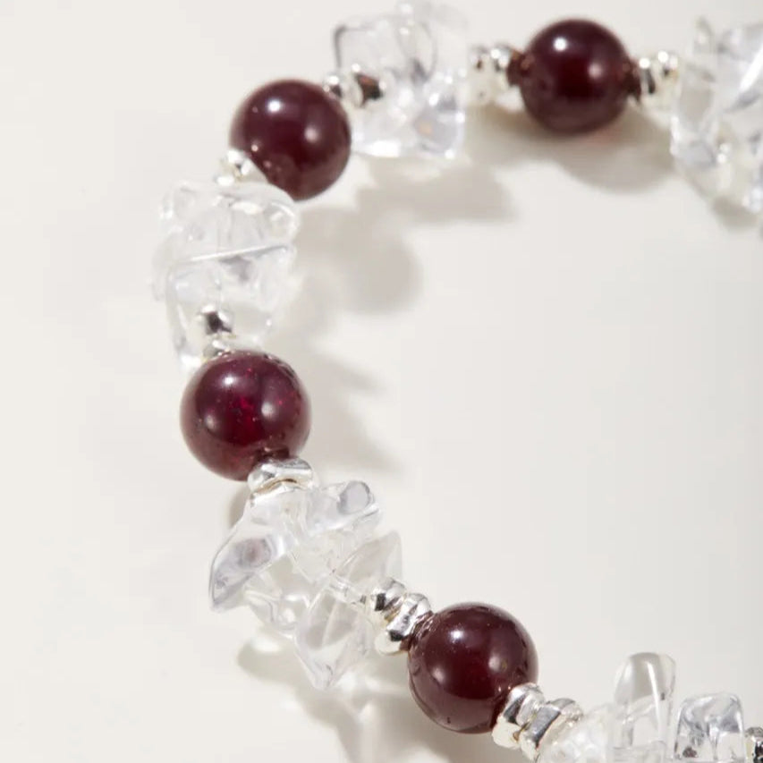 Elemental Flow Garnet Bracelet