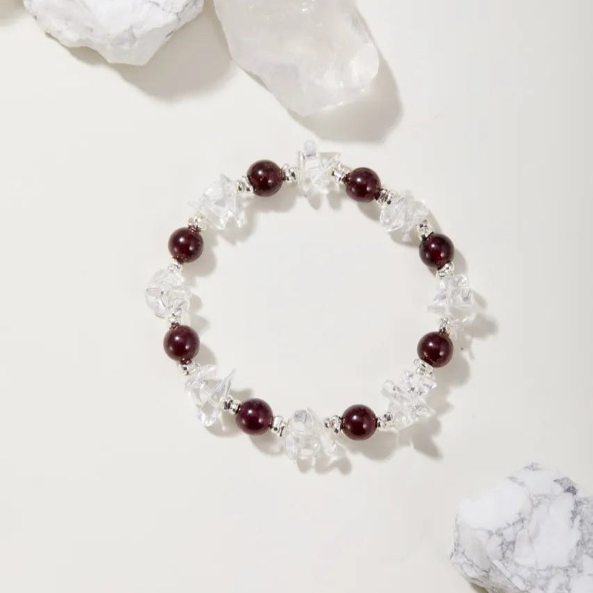 Elemental Flow Garnet Bracelet