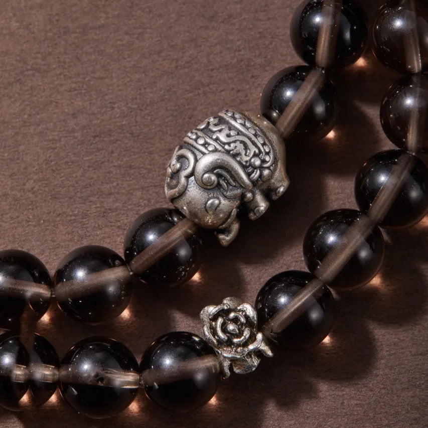 Twin Loop Smoky Quartz Bracelet