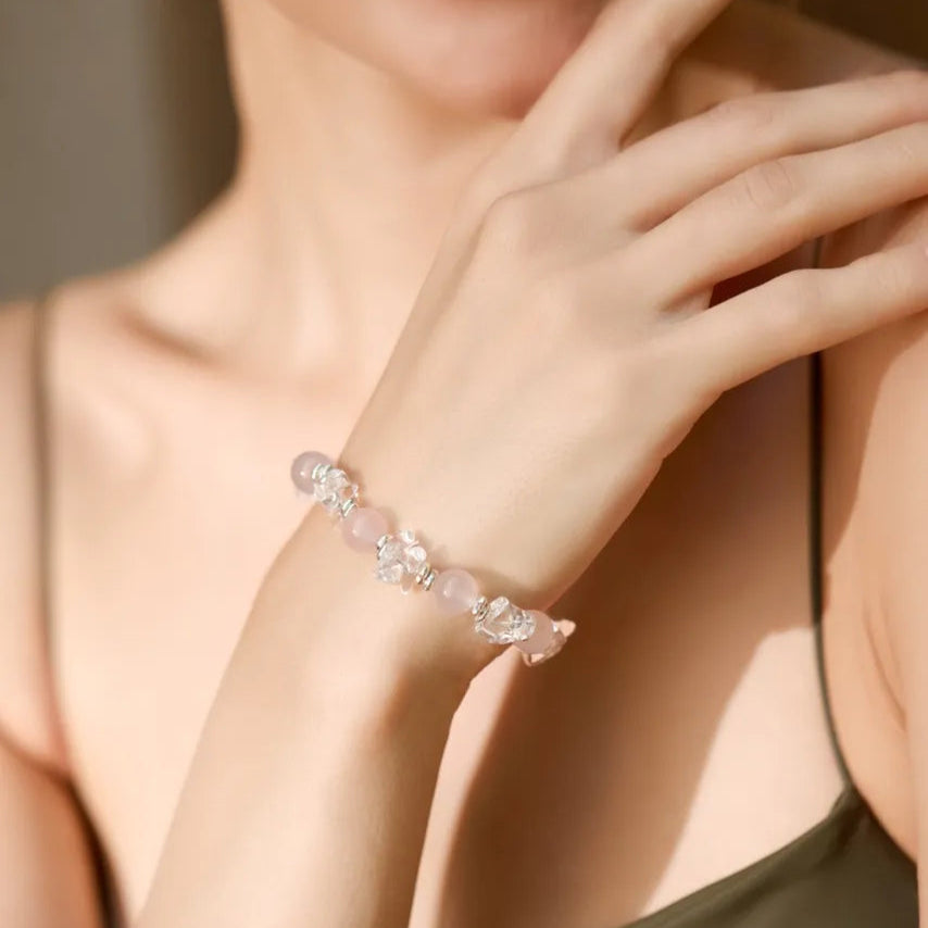 Elemental Flow Rose Quartz Bracelet